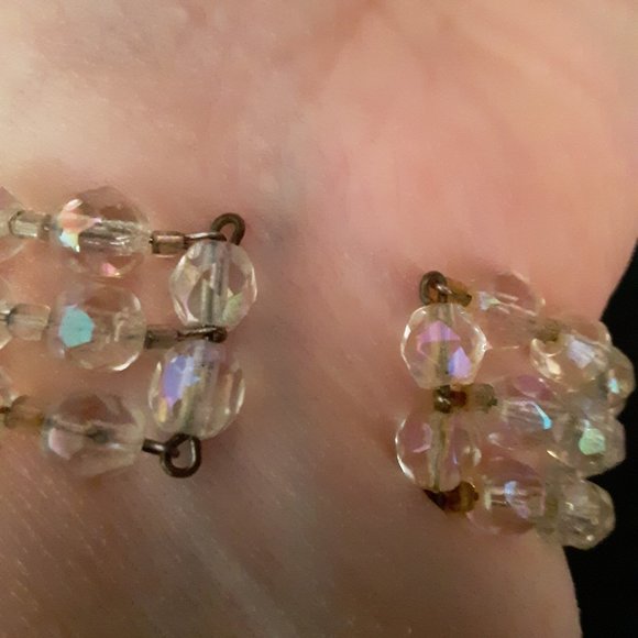 Vintage Aurora Borealis Memory Wire Bracelet - Picture 7 of 9